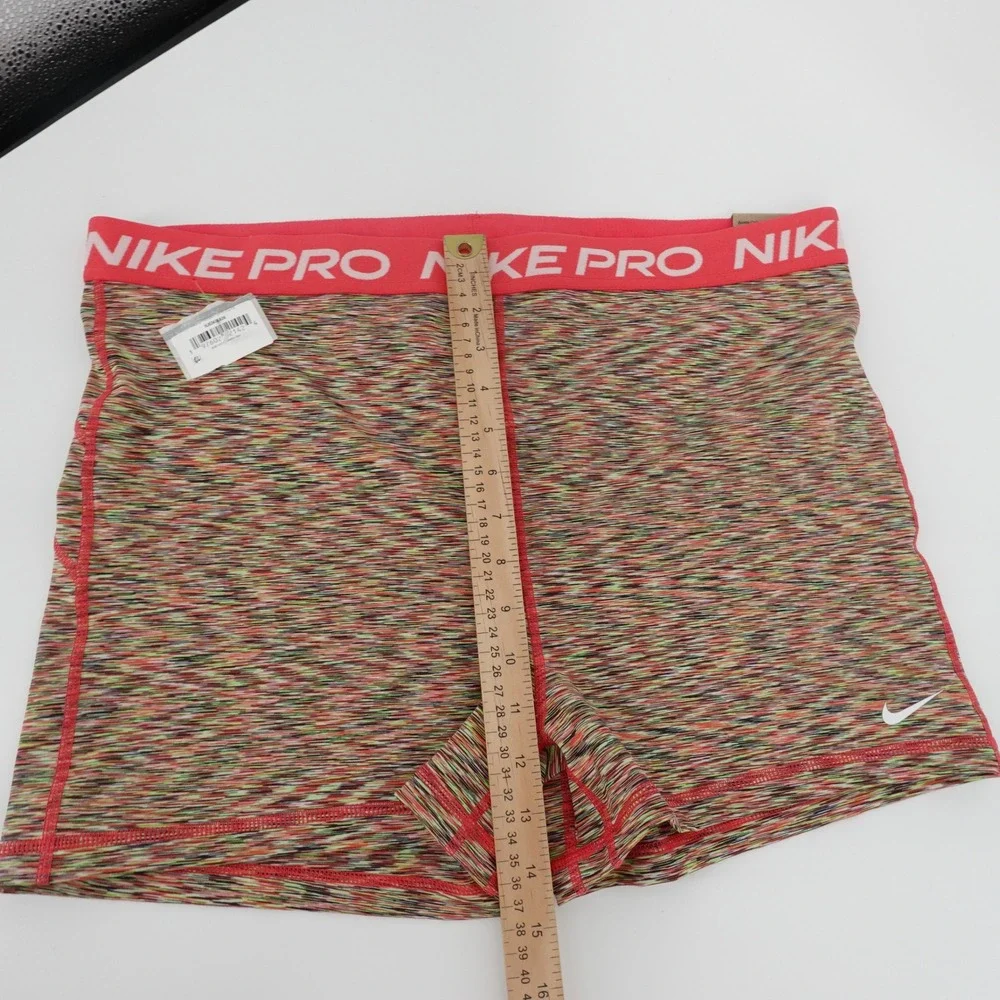 Nike Pro Dri-FIT Womens XXL High Rise 3 Inch Training Shorts Multi Space Dye NEW